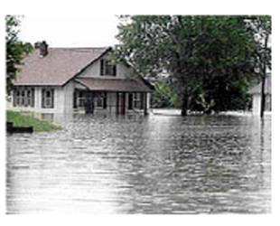 Picture Showing a Flooded House Picture Showing a Flooded House