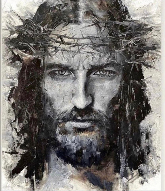 Introductory Picture of Jesus with a Crown of Thorns to Article entitled "It's a Dog's Life" Picture of Jesus with a Crown of Thorns